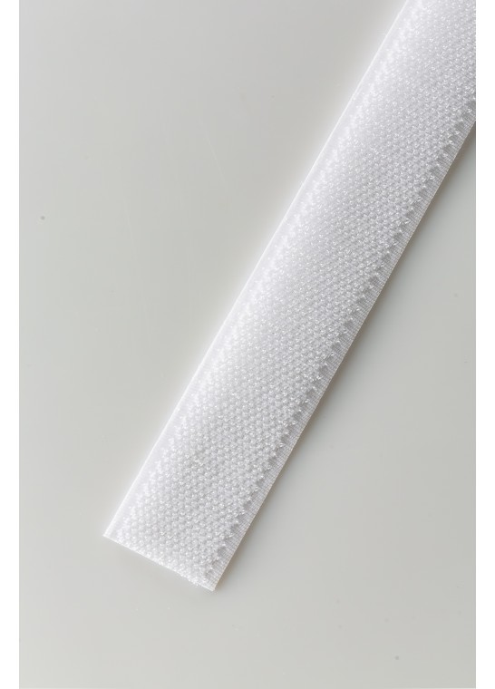Bande scratch à coudre 30 mm Blanche crochet - 1 m